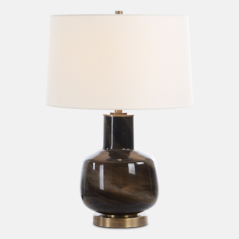 Table Lamp Geometric Faceted Base Contemporary Architectural Design