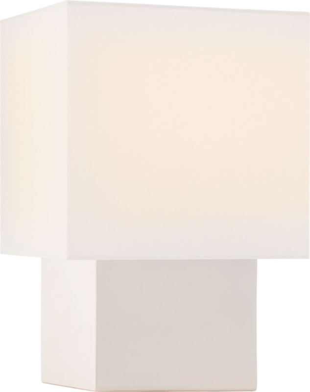 Table Lamp Grid Textured Base Mini Accent Cream Transitional Style