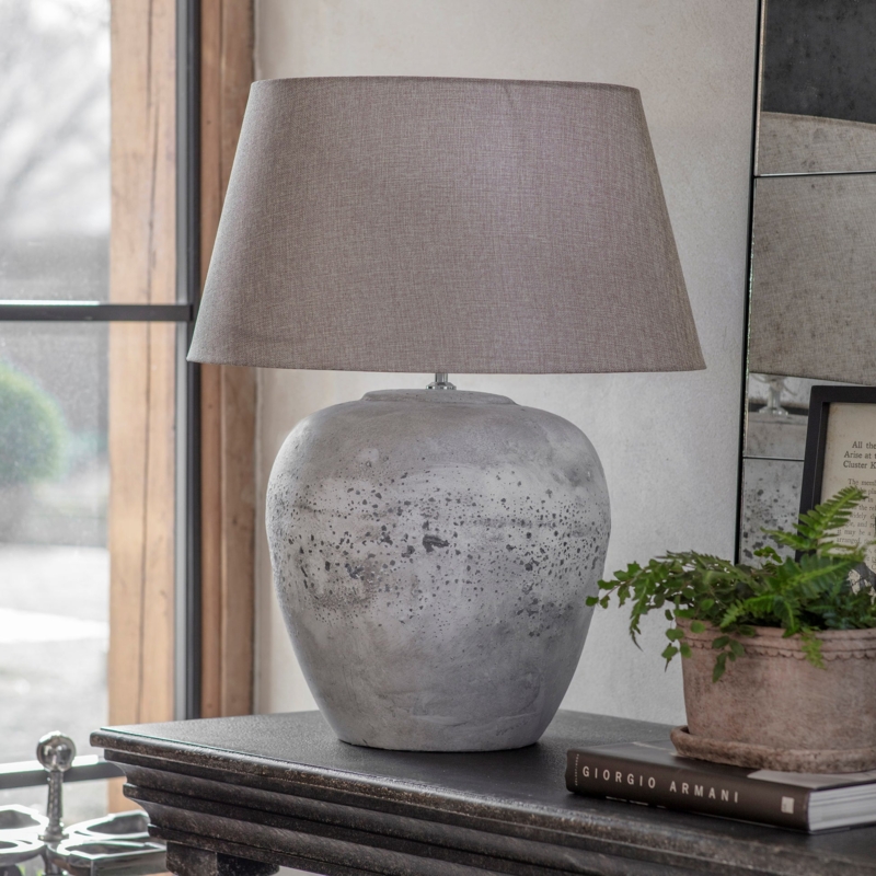 Table Lamp Heavily Textured Base Large Scale, Large Textured Lamp Living Room