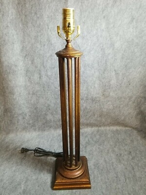 Table Lamp Industrial Metal Tubing Base with Push-Thru Switch, Silver