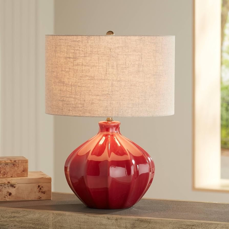 Table Lamp Mid Century Modern Teardrop Ceramic Base