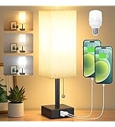 Table Lamp Minimalist Square Silhouette Light Wood Base