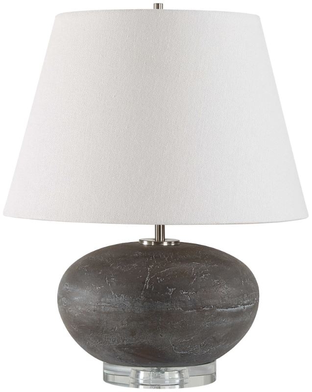 Table Lamp Mottled Ceramic Rectangular Shade Rectangular Shade Table Lamp
