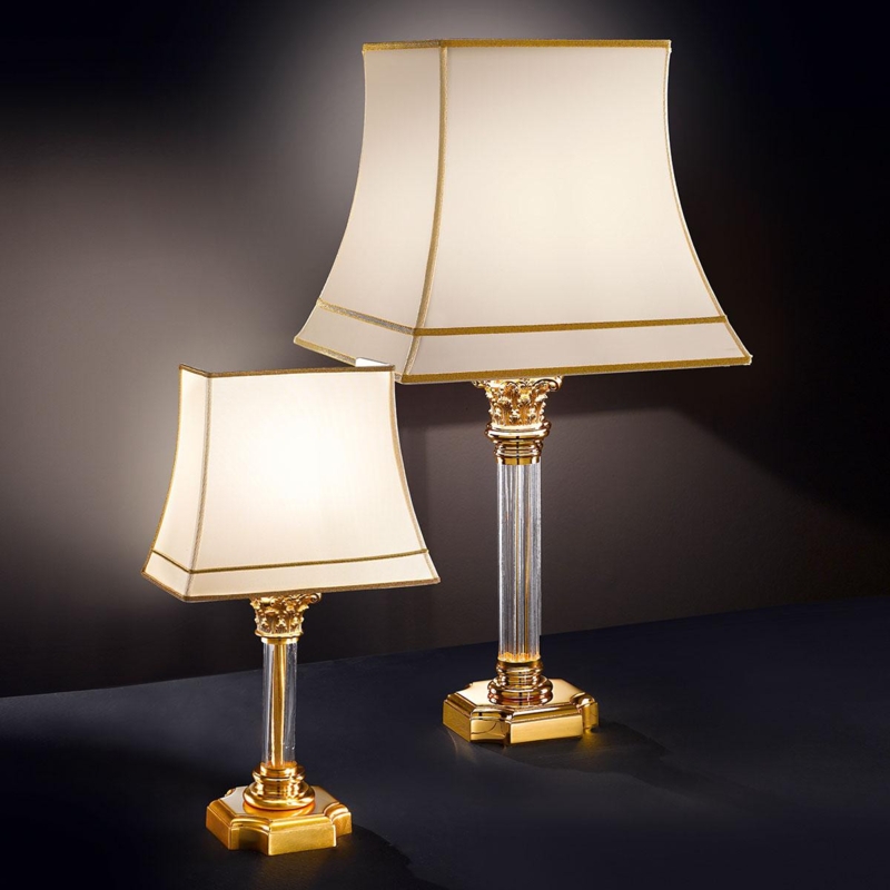 Table Lamp, Ornate Venetian Crystal, Amber Glass Accents, Gold Hardware