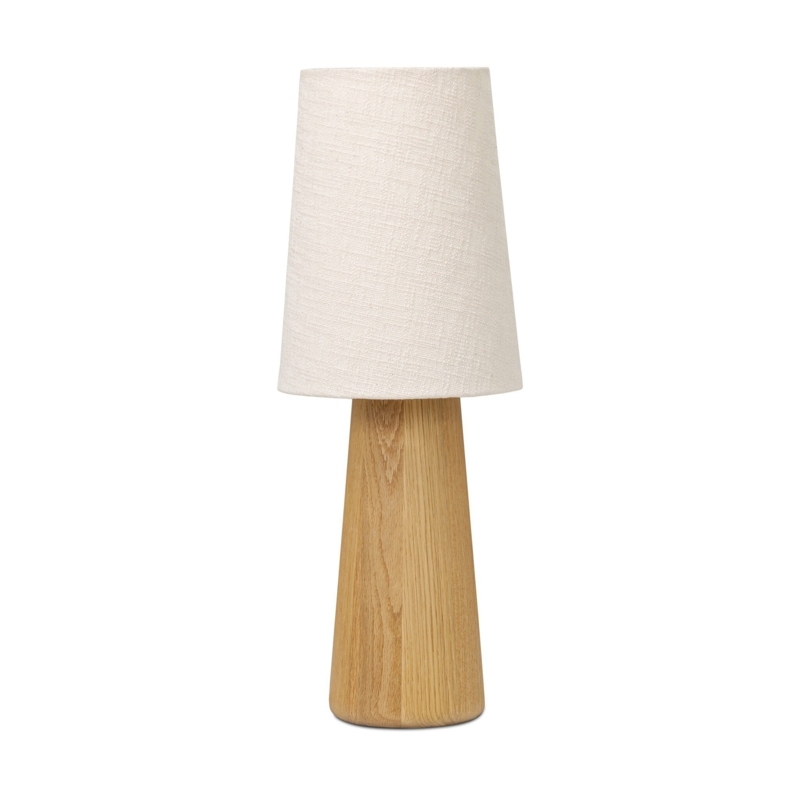 Table Lamp, Oversized Wide Drum Shade, Textured Stone Base, Neutral