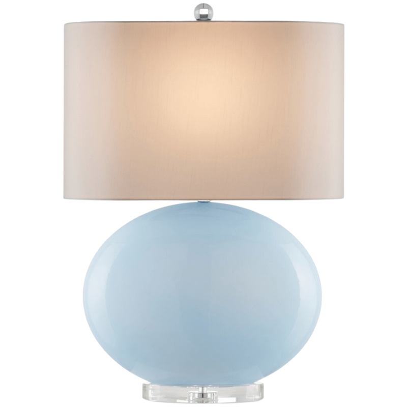 Table Lamp, Pitted Stone-Like Texture, Off-White Base, Organic Modern