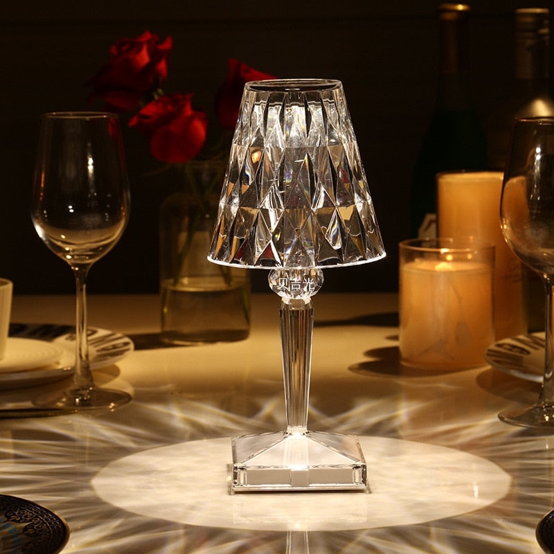 Table Lamp Pleated Fabric Shade Bubble Glass Base Gold Glamorous Accent