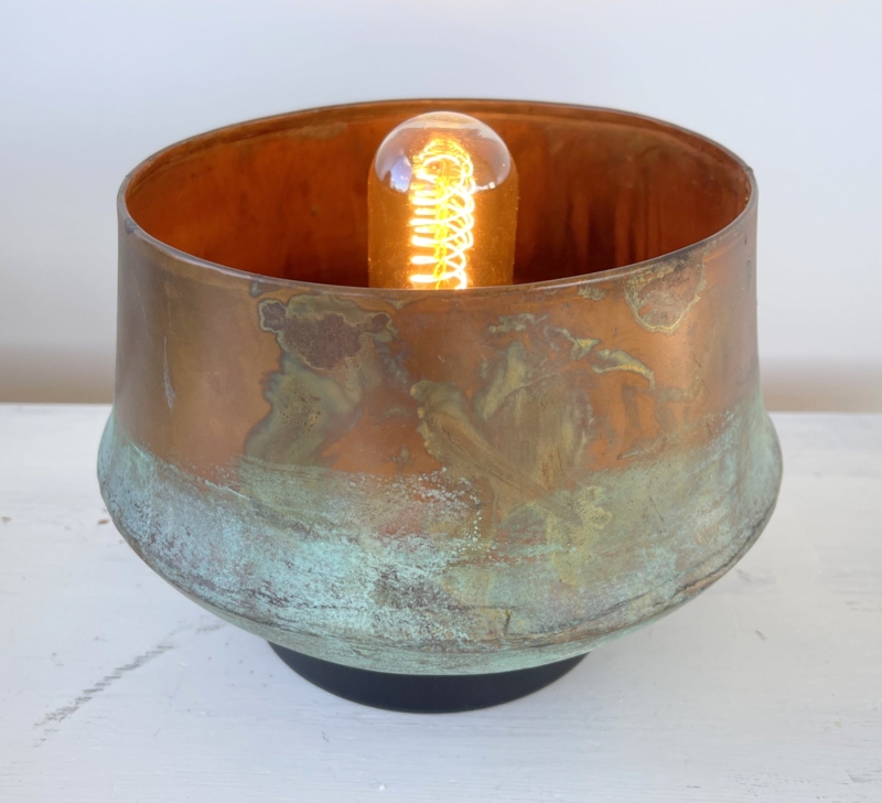 Table Lamp: Polished Industrial Style with Curved Gooseneck Arm