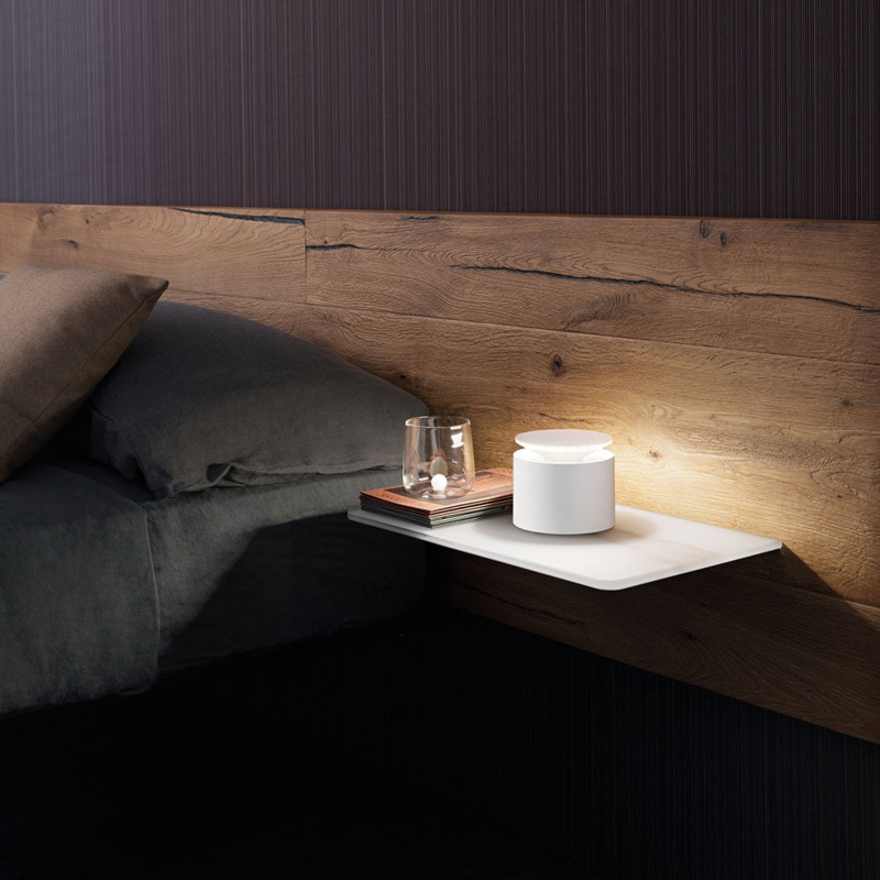 Table Lamp Portable LED Cordless Design in Brushed Brass Finish