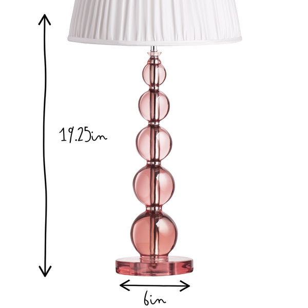 Table Lamp: Sculptural Resin Base, Pleated Shade. Sculptural Lamp Base.