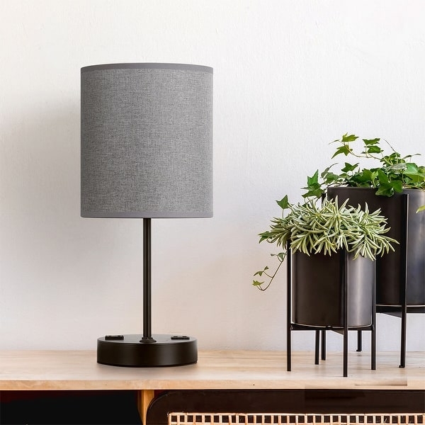 Table Lamp Set Brushed Metal Pull Chain Switch Pull Chain Bedside Lamp Set
