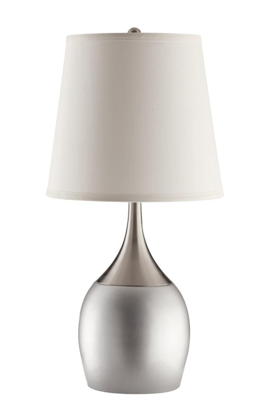 Table Lamp Set Faceted Glass Stacked Spheres Silver Empire Shades