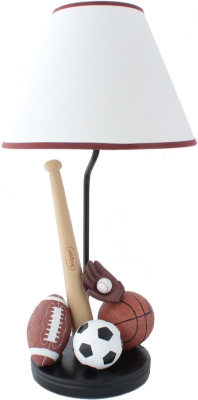 Table Lamp Set Matching Night Light Baseball Base Multi Sport Shade