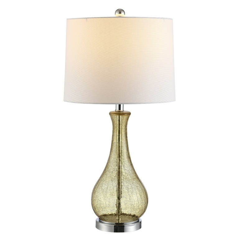 Table Lamp Stacked Base Gourd Silhouette Dark Brown Drum Shade