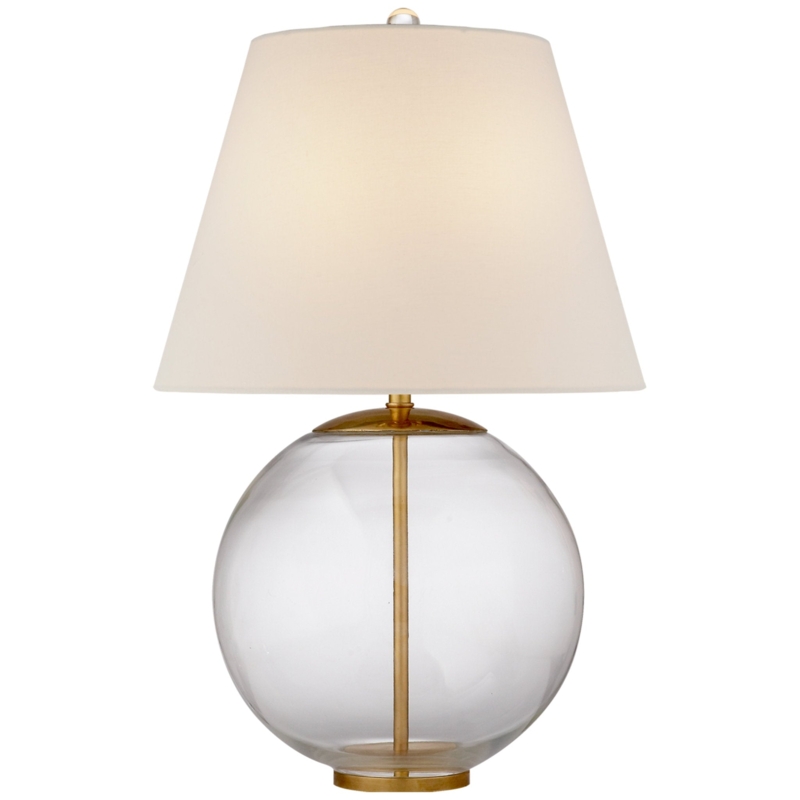 Table Lamp Stacked Glass Spheres Base Gold Metal Spacers