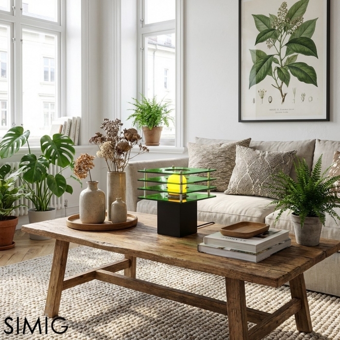Table Lamp Stepped Design Multi Layered Acrylic Architectural Lighting