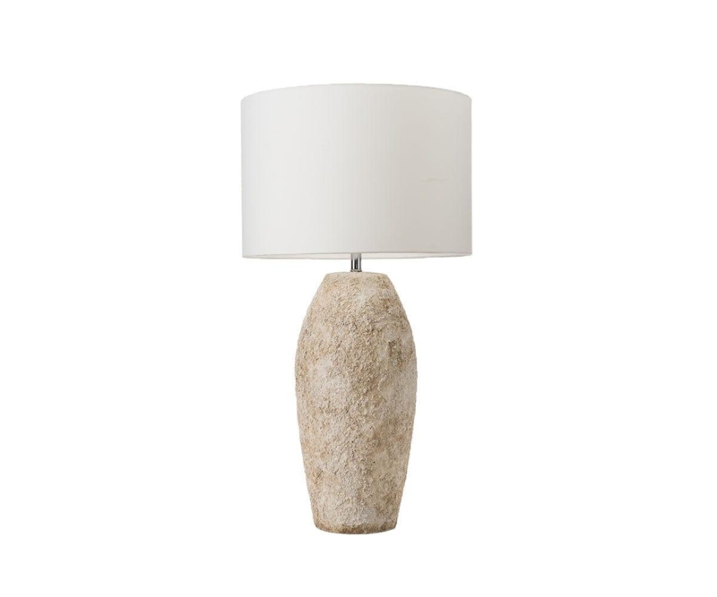 Table Lamp Tall Silhouette Speckled Texture, Tall Neutral Drum Shade Lamp