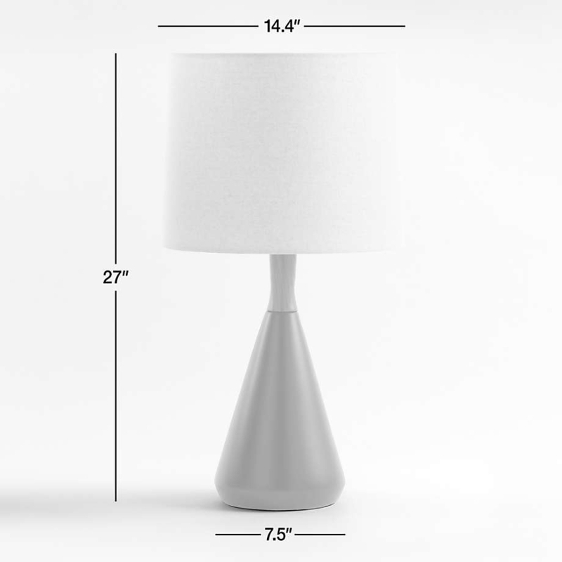 Table Lamp Tripod Base All-Black Finish Mid-Century Modern