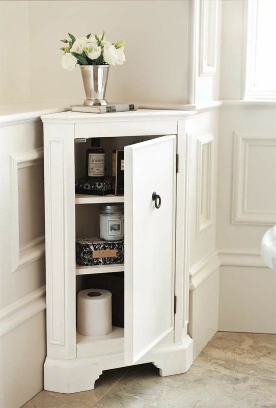 Tall Narrow Linen Cabinet with Louvered Doors and Tapered Feet