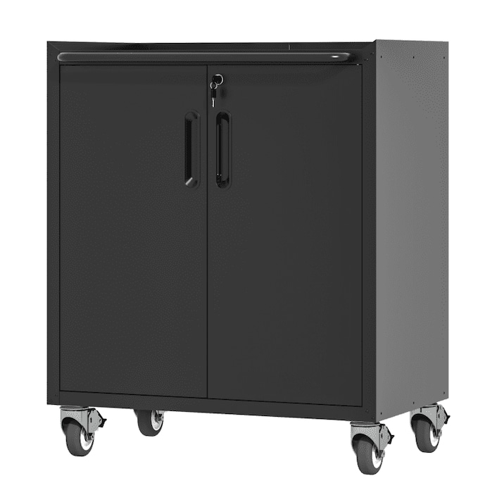 Tall Storage Cabinet: Metal Ventilated Utility Cupboard with Louvers
