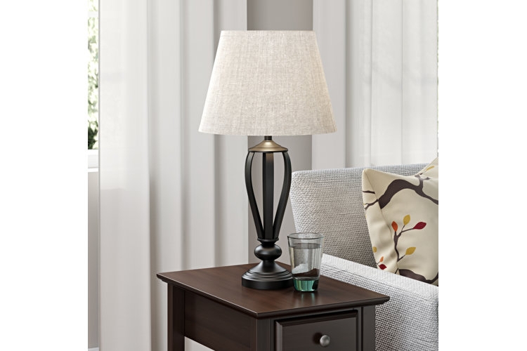 Tall Table Lamp Blue and White Ceramic Ginger Jar Base Traditional