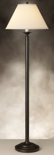 Textured Metal Standing Lamp with Hammertone Bronze Finish and Shade