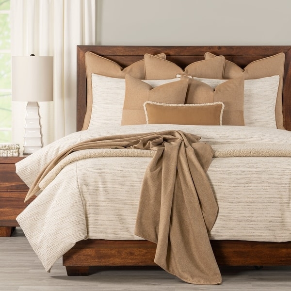 Textured White Duvet Cover Set Spindle Bed Context Organic