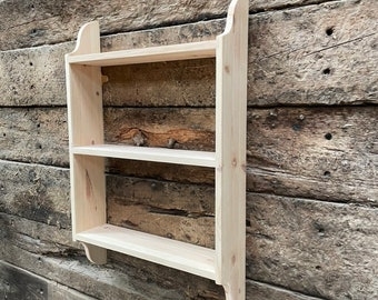 Three Tier Wall Book Shelf, Cottage Rack, Kitchen Shelves, Bathroom -  Various Sizes Available - Etsy
