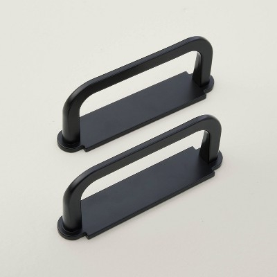 Traditional Drawer Pull Curved Bridge Matte Black Cabinet Hardware