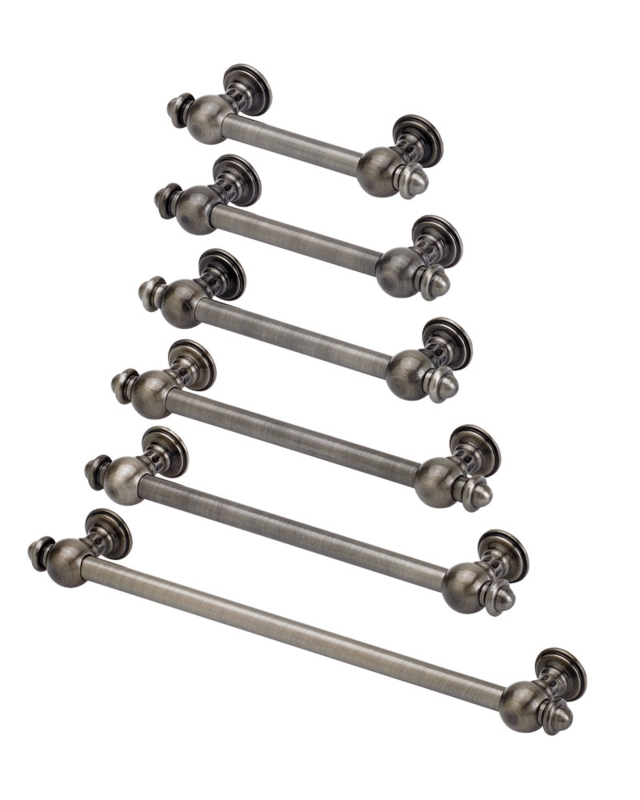 Traditional Drawer Pull with Tiered Rosettes in Oil-Rubbed Bronze Finish