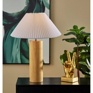 Transitional Table Lamp Brushed Silver Tapered Base Natural Shade