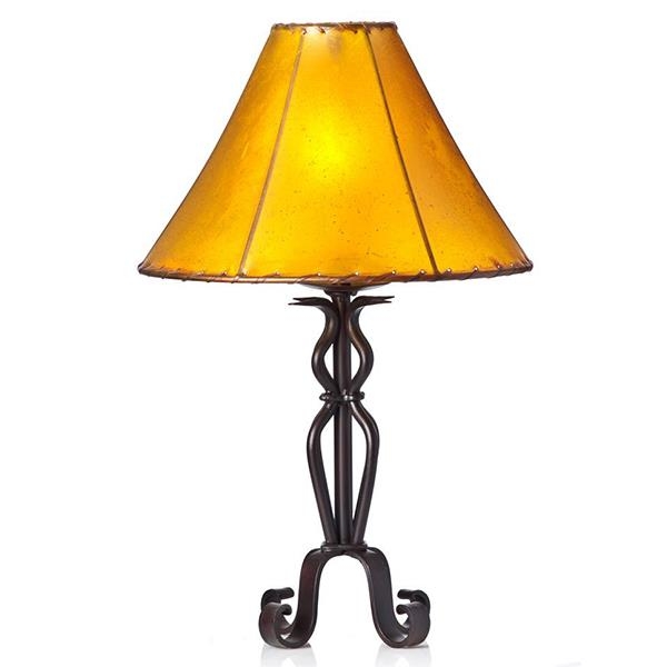 Twisted Metal Table Lamp with Open Silhouette Base