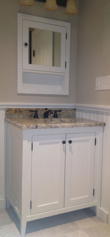 Unfinished Poplar Medicine Cabinet, Recessed Shaker Style, Customizable.