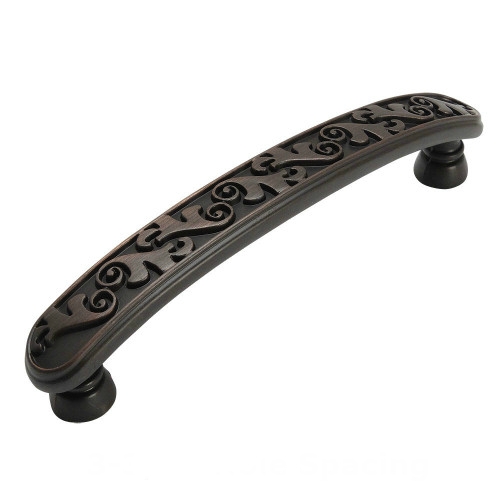 Vintage Style Cabinet Pulls with Ornate Floral Embossed Details