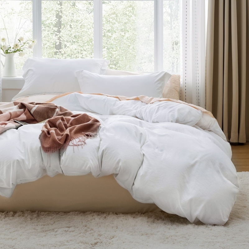 Waffle Weave Duvet Cover Set, Modern Farmhouse Bedding