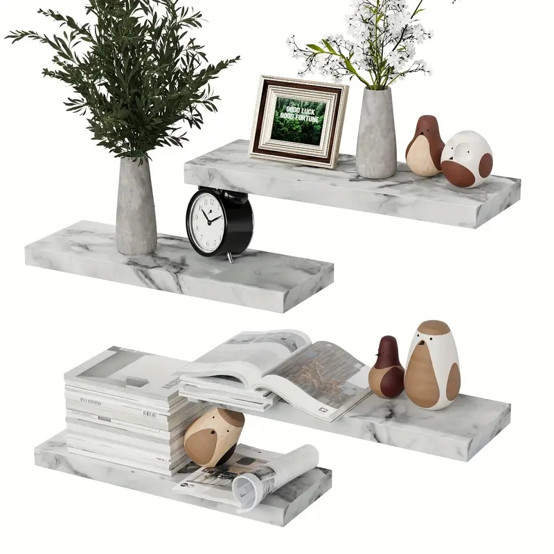 wall mounted floating shelves 4 sets modern wall shelves - Temu