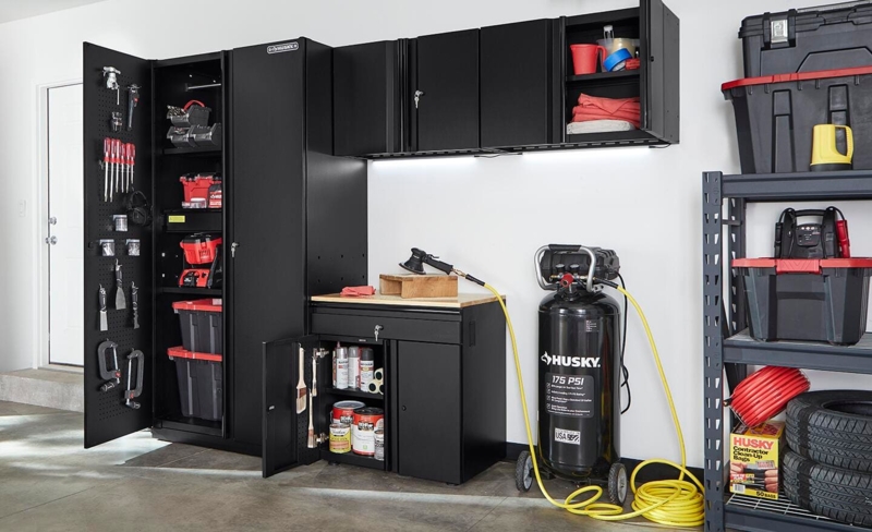Wall Mounted Metal Tool Organizer Rail for Garage Garden Tools