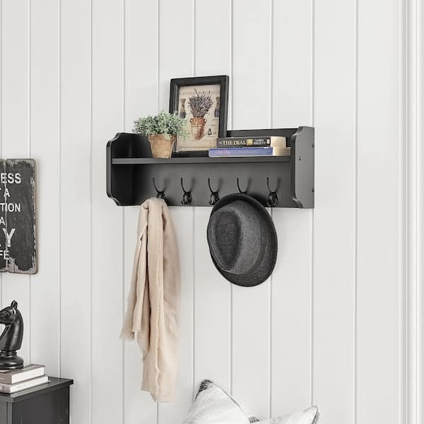 Wall Shelf: Matte Black, Multi Compartment Cubbies. Transitional Entryway.