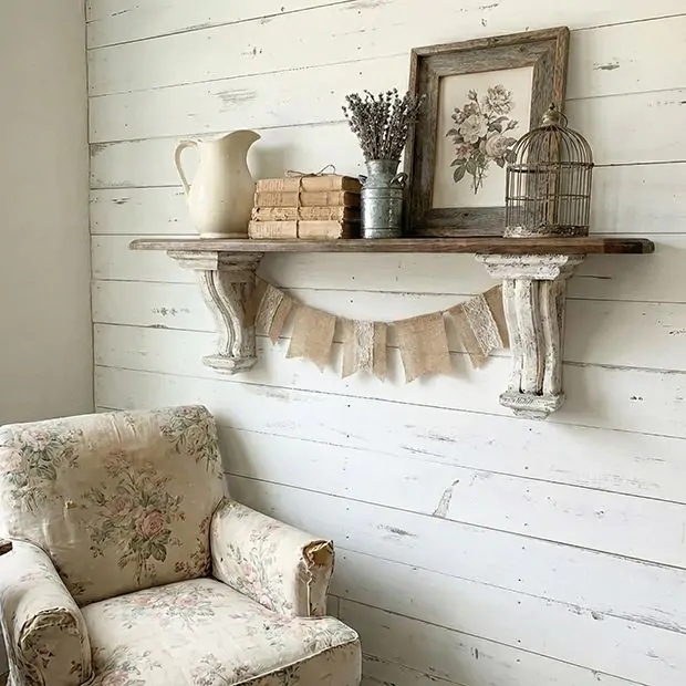 Wall Shelf Oversized Corbels: Ornate Architectural Wall Shelf Ledge