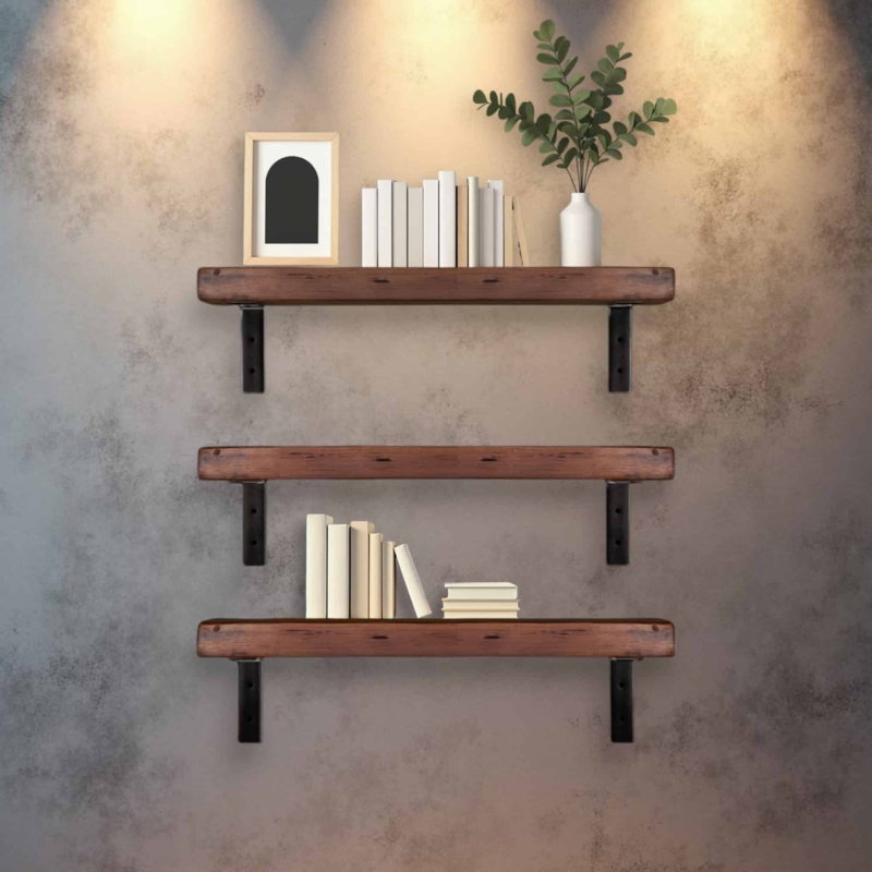 Wall Shelf Thick Slab Live Edge Rustic Industrial
