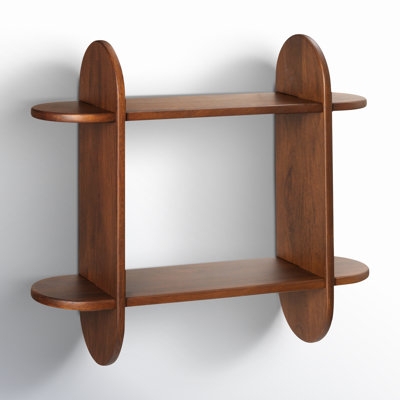 Wall Shelves Hardware Free Look Light Brown Wood Scandi Style