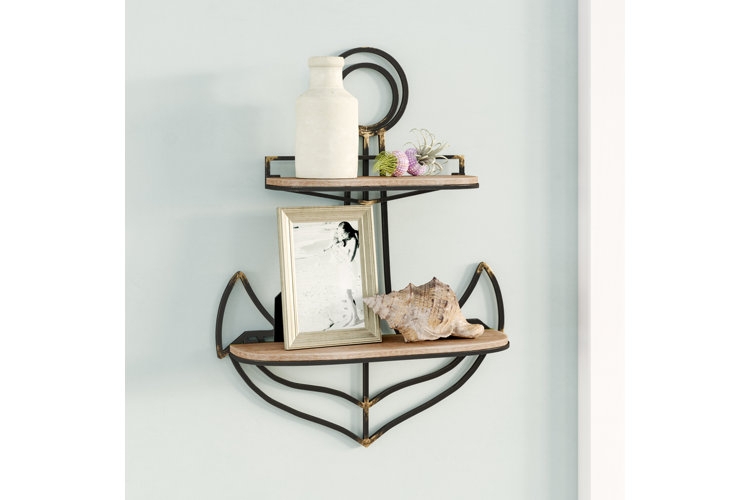 Wall Shelves: Industrial Modern Wood and Metal for Bathroom Storage