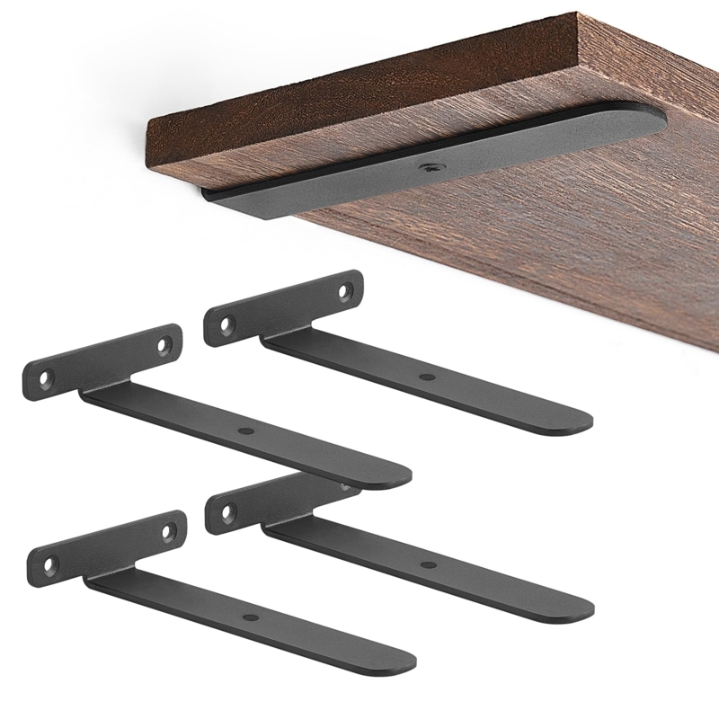 Wall Shelves Natural Wood Grain Set of Three Boho Style