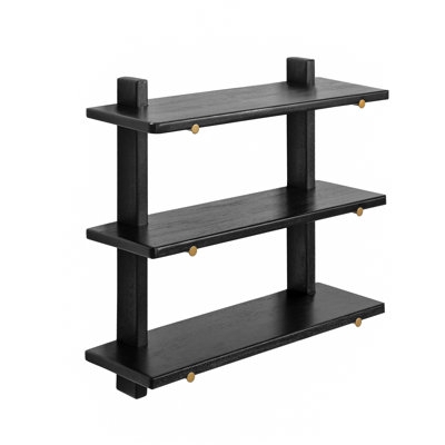 Wall Shelves Set featuring Open Metal Frame and Light Wood