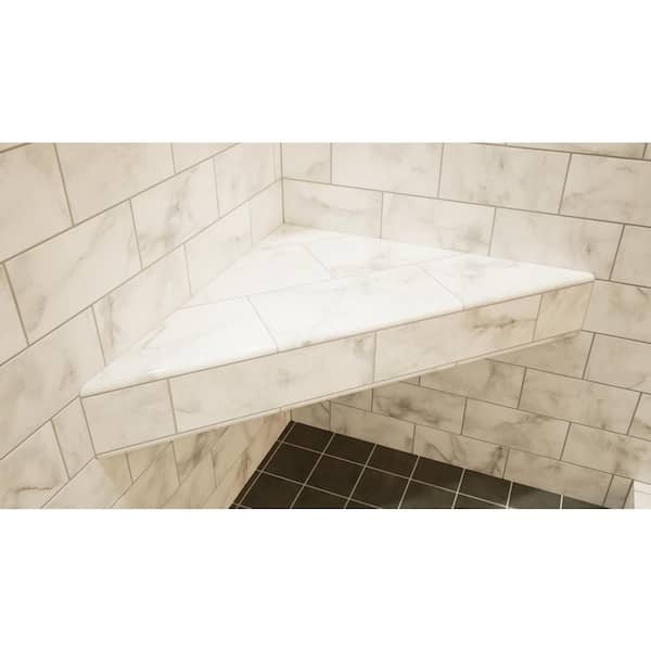 Waterproof Shower Bench Kit: Floating Triangular Design