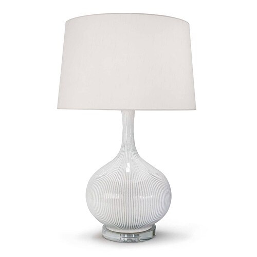 Weathered Ceramic Table Lamp with Pitted Finish and Gold Neck Detail