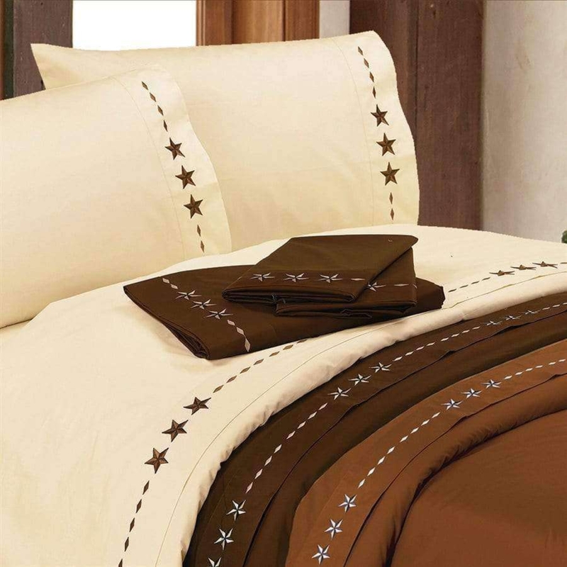 Western Style Bedding Set Bucking Bronco Print Turquoise