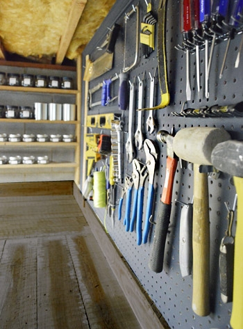 Workshop Storage Shelving White Tiered Open Wall Mounted Unit