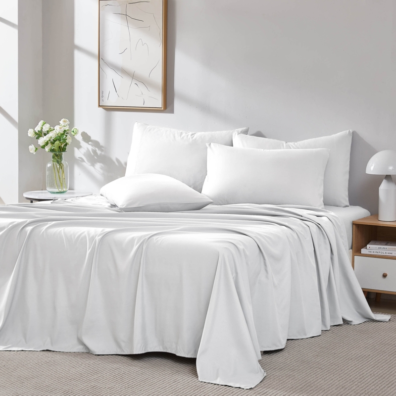 Wrinkle Resistant Sheet Set Charcoal Gray Microfiber Look