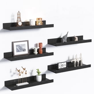yotijay Wall-mounted wooden Display Shelf Entryway Organizer Rack with 12  Compartment Brown -